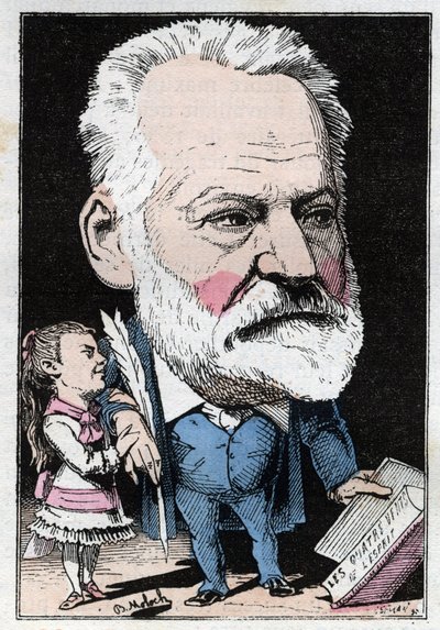 Portret van de Franse schrijver Victor Hugo (1802-1885) in 