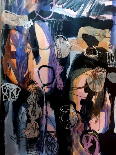 Abstracte vloeiende vormen door Monika Riethmueller