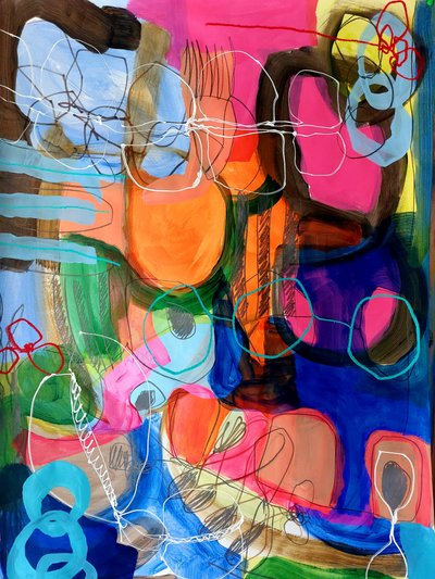 Levendige abstracte vormen door Monika Riethmueller