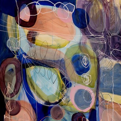 Levendige organische abstracte vormen door Monika Riethmueller