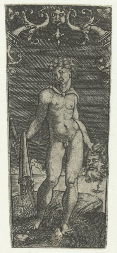 David met het hoofd van Goliath door Monogrammist AC