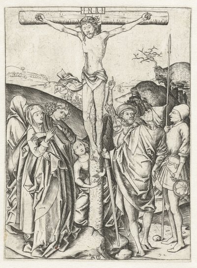 Christus aan het kruis door Monogrammist AG