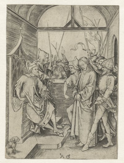 Christus voor Pilatus door Monogrammist AG