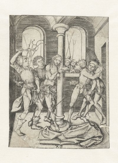 Geseling van Christus door Monogrammist AG