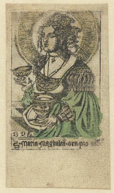 Maria Magdalena door Monogrammist BD (graveur)