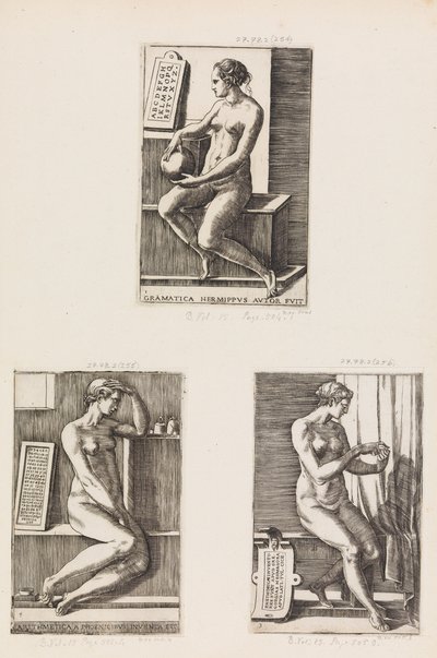 Rekenkunde, uit De Zeven Vrije Kunsten, plaat 4, 1544 door Monogrammist B