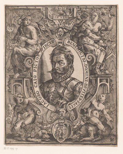 Portret van Jacob Cay door Monogrammist DH (Duitsland)