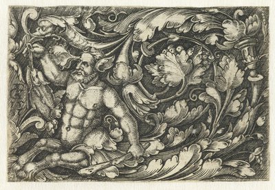Ornament met centaur door Monogrammist FG