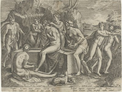 Diana en Actaeon door Monogrammist FME