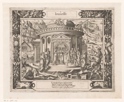 Jeugd onder invloed van Apollo door Monogrammist HF (graveur)