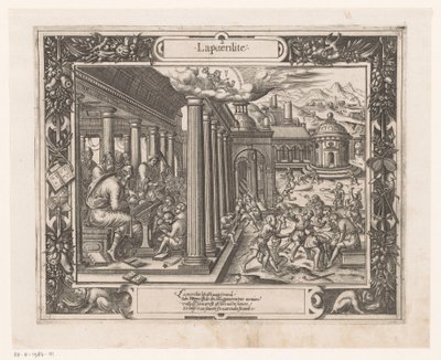 Kindertijd onder invloed van Mercurius door Monogrammist HF (graveur)