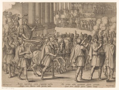 Intocht van Scipio Africanus na zijn overwinning op Carthago door Monogrammist ICG