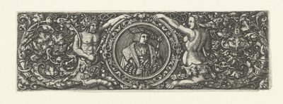 Fries met portret van Maximiliaan I in een medaillon door Monogrammist LB (Nederlanden)