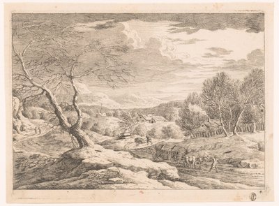 Winterlandschap door Monogrammist MEG