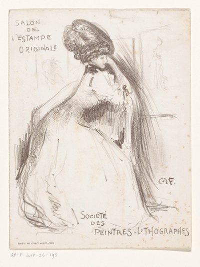 Uitnodiging voor een tentoonstelling met werk van Henri Fantin Latour in het Grand Palais door Monogrammist MF (Frankrijk)
