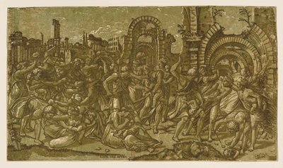 De Kindermoord na Raphael, 1544 door Monogrammist NDB