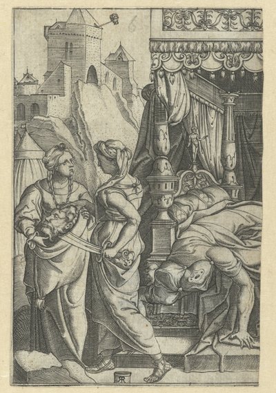 Judith met het hoofd van Holofernes door Monogrammist RR