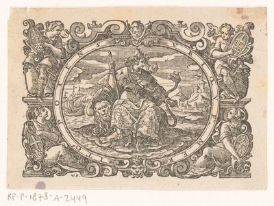 Stedenmaagd van Venetië door Monogrammist VF (graveur)