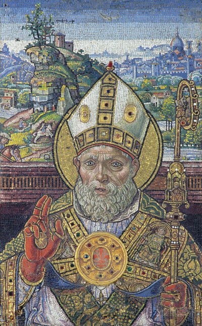 Hoofd van St. Zenobius, 1505 door Monte di Giovanni del Fora