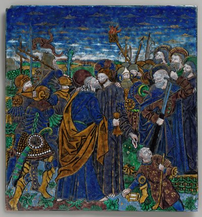 Plaquette met Het Verraad van Christus, Frans, 15e eeuw door Monvaerni