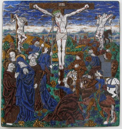 Plaquette met de kruisiging, Frans, 15e eeuw door Monvaerni