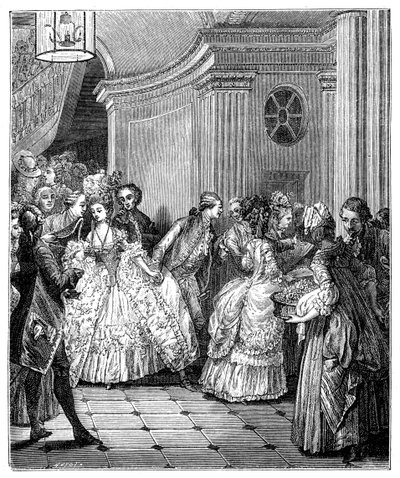 Vertrek naar de opera door Moreau