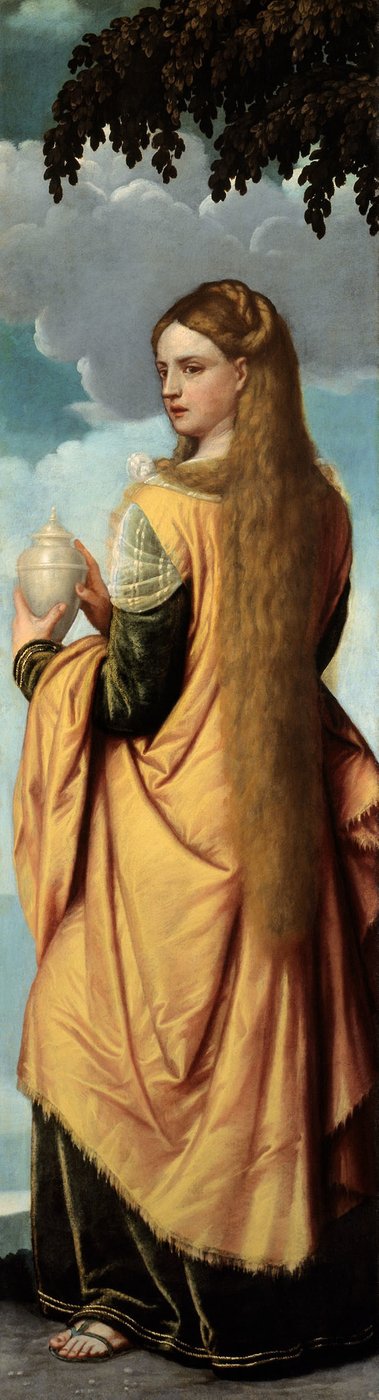 Maria Magdalena door Moretto da Brescia