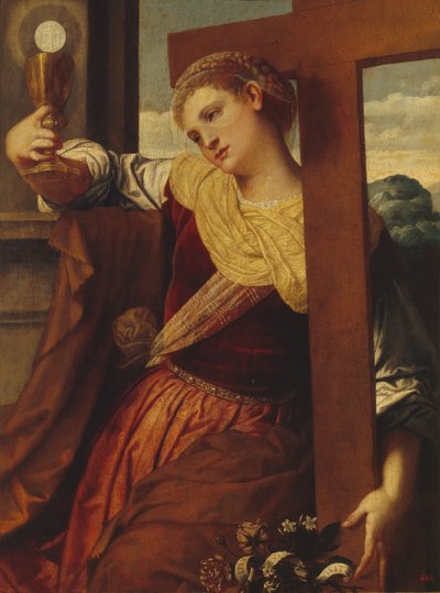 De Allegorie van het Geloof door Moretto da Brescia