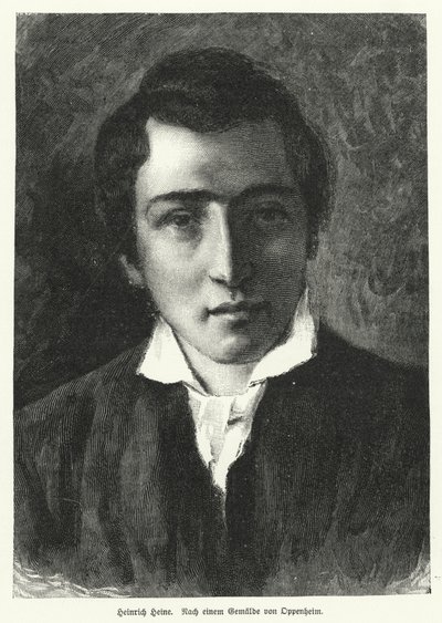 Heinrich Heine, Duitse dichter door Moritz Daniel Oppenheim