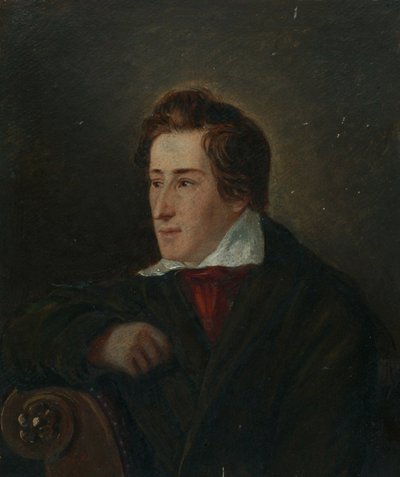 Portret van de dichter Heinrich Heine 1797-1856 door Moritz Daniel Oppenheim