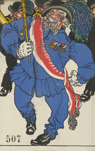 Inwijding van de kleuren Fahnenweihe, 1911 door Moritz Jung