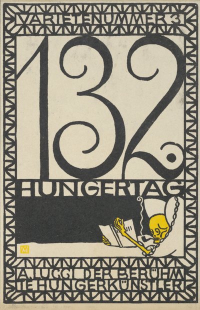 Varieté Act 3: 132e Dag van Vasten, A. Lucci de Beroemde Hongerkunstenaar door Moritz Jung