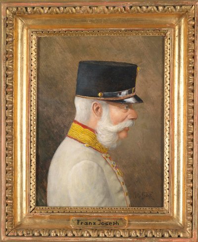 Portret van Franz Joseph I van Oostenrijk door Moritz Ledeli