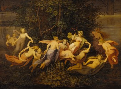 Feeëndans in het Elzenbos door Moritz Ludwig von Schwind