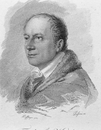 Portret van Friedrich Kind, gegraveerd door Passini (gravure) door Moritz Michael (after) Daffinger