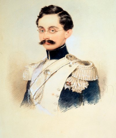 Portret van Adolphe I, Hertog van Nassau, Groothertog van Luxemburg 1817-1905, 1840s door Moritz Michael Daffinger