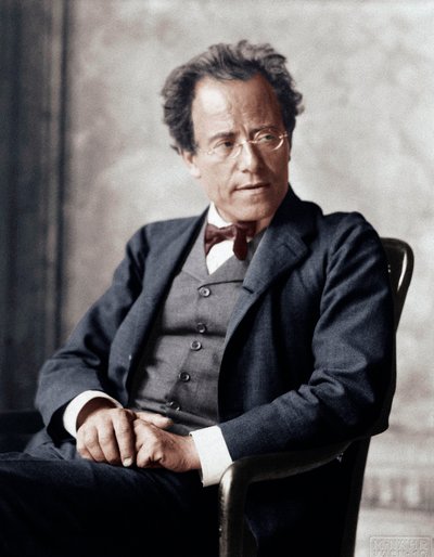 Gustav Mahler in het Weense Operahuis door Moritz Nähr