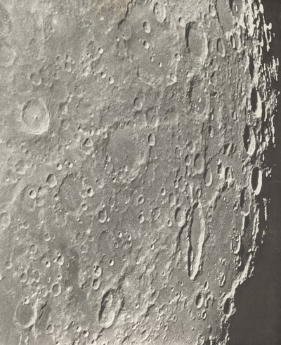 Maanfoto Blancanus - Tycho - Schiller,1899 (foto) door Moritz & Puiseux Pierre Henri (1855 1928) Loewy