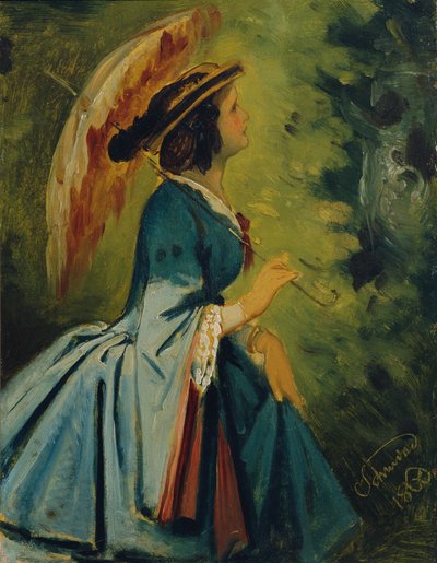 Anna Schwind, de dochter van de kunstenaar door Moritz Ludwig von Schwind