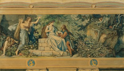 De mooie Melusine: II. Bij de bosbron door Moritz Ludwig von Schwind