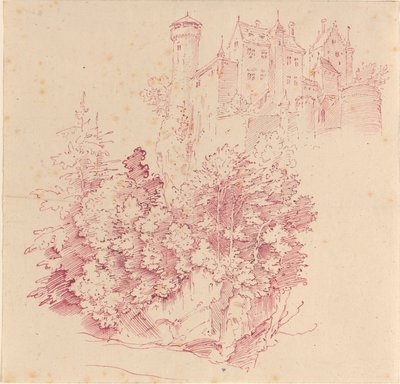 Versterkt Kasteel op een Hoge Klif door Moritz Ludwig von Schwind
