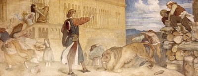 Hij Behandelde de Leeuwen alsof hij een Grapje Maakte, c.1854-55 door Moritz Ludwig von Schwind