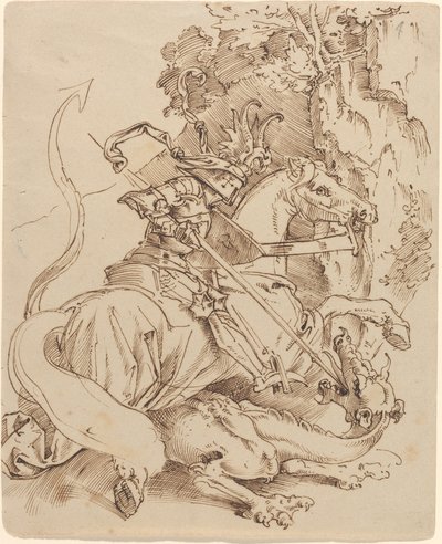 Sint Joris en de draak door Moritz Ludwig von Schwind