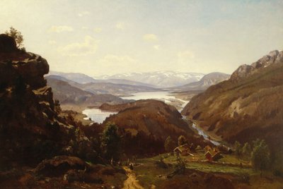 Uitzicht richting Al in Hallingdal 1871 door Morten Muller