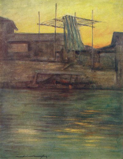 Een Achterkanaal, Osaka door Mortimer L Menpes