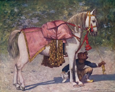 Een beroemde geleide paard in het gevolg van de Rao van Cutch door Mortimer L Menpes