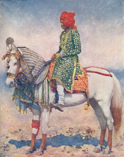 Een optredend paard uit de staat Alwar, 1903 door Mortimer L Menpes