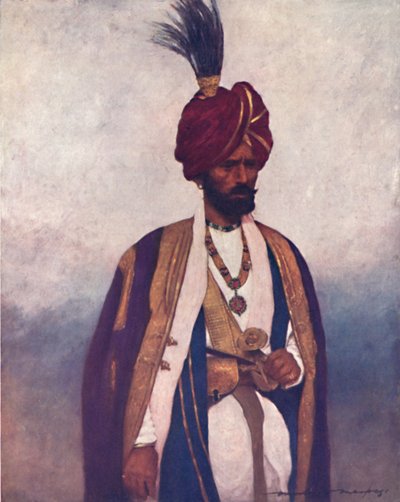 Een soldaat van Zijne Hoogheid Dogra Sowar, 1903 door Mortimer L Menpes