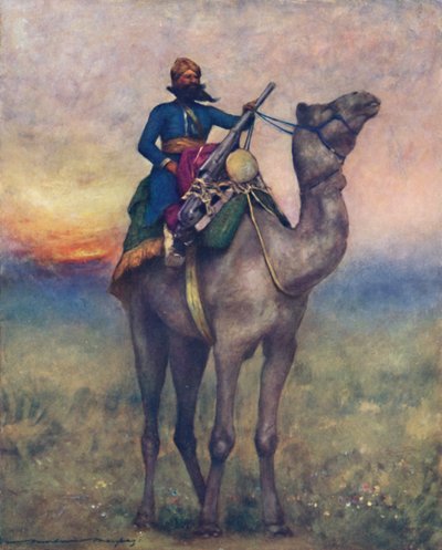 Een draaibare kanonhouder uit Rajputana, 1903 door Mortimer L Menpes
