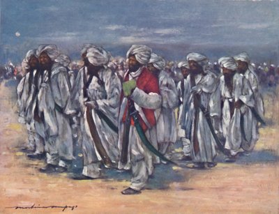 Baluch Chiefs op Durbar Day, 1903 door Mortimer L Menpes